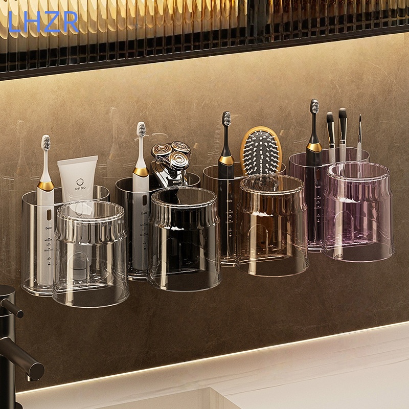 Toothbrush Holder Set - Tempat Sikat Gigi Tempel Dinding Tanpa
