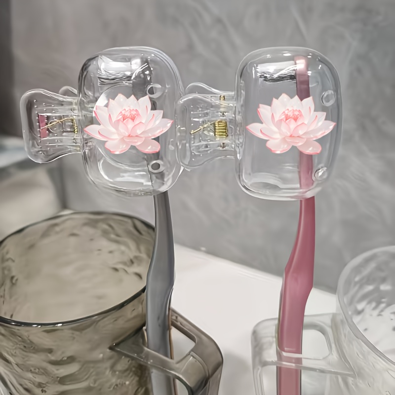 Toothbrush Holder Set - Tempat Sikat Gigi Lotus Cantik 2pcs