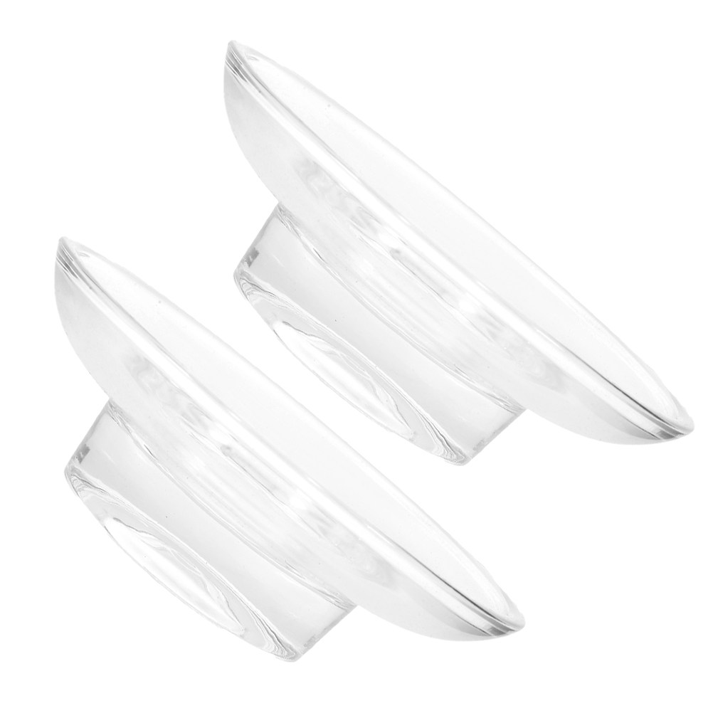 Glass Soap Dish - 2Pcs Tempat Sabun Kaca Transparan Bulat