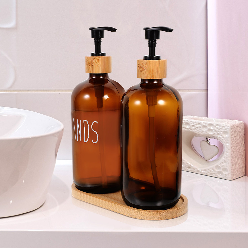 Glass Soap Dish - Dispenser Sabun Kaca Isi Ulang 500Ml