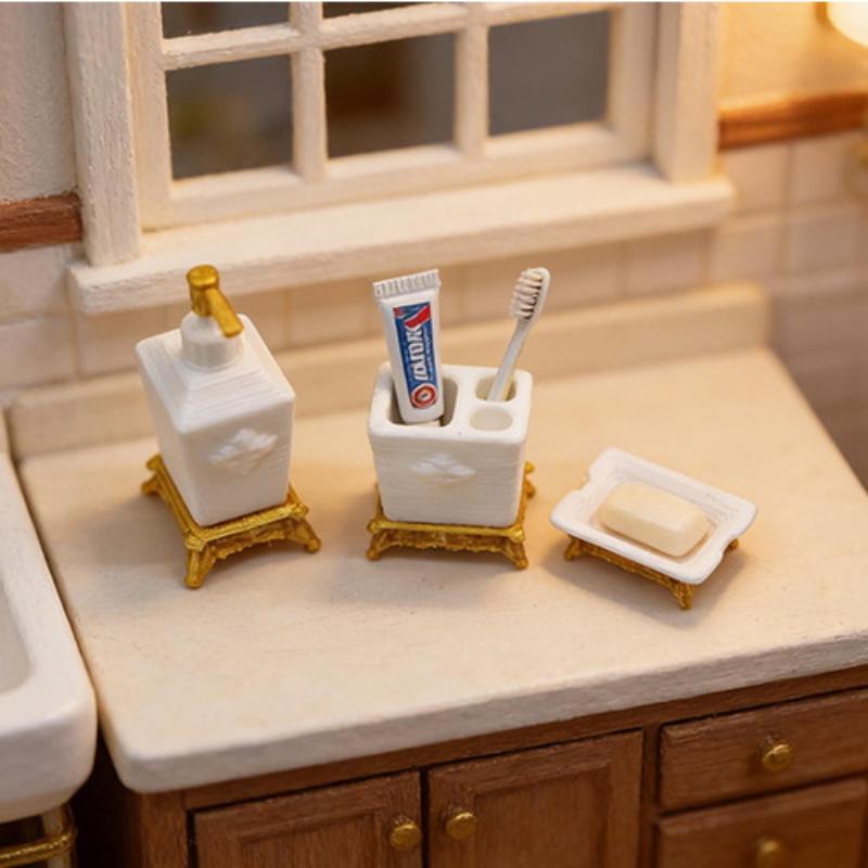 Toothbrush Holder Set - 1/3 Buah Botol Lotion Gaya Nordic