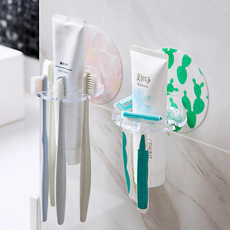 Toothbrush Holder Set - 1/3 Buah Tempat Sikat Gigi Berperekat
