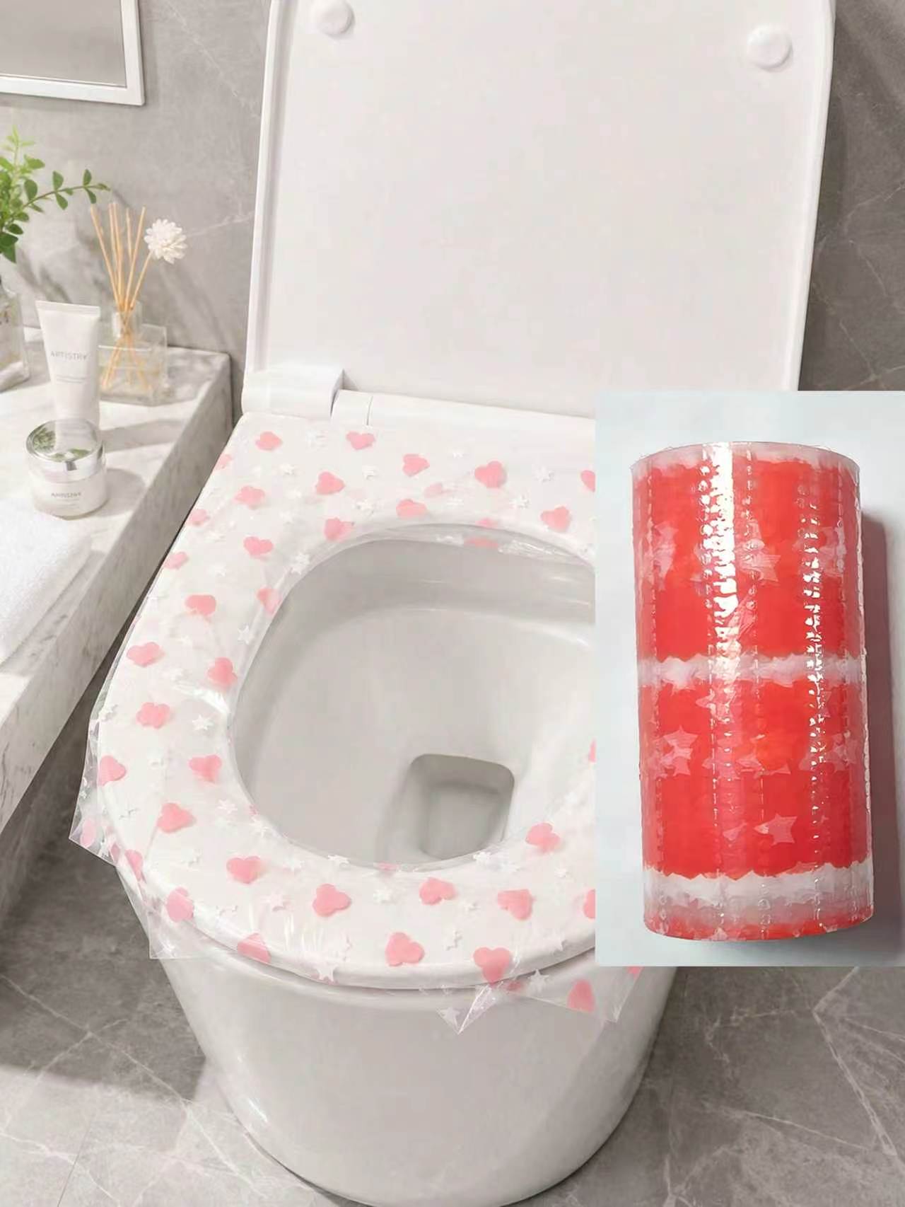 Home Bathroom Accessories - 133 buah/rol penutup dudukan toilet sekali