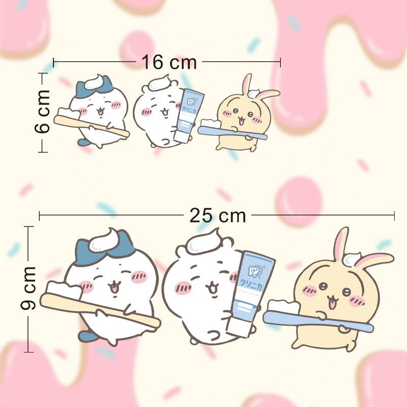 Stiker Cermin Chiikawa Motif L - Home Bathroom Vanity ulasan dan harga