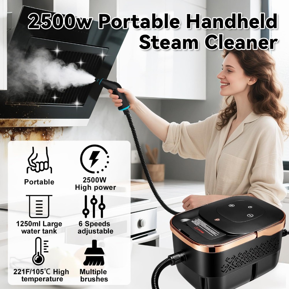 Pembersih Uap Portabel 2500W,  - Home Bathroom Images ulasan dan harga
