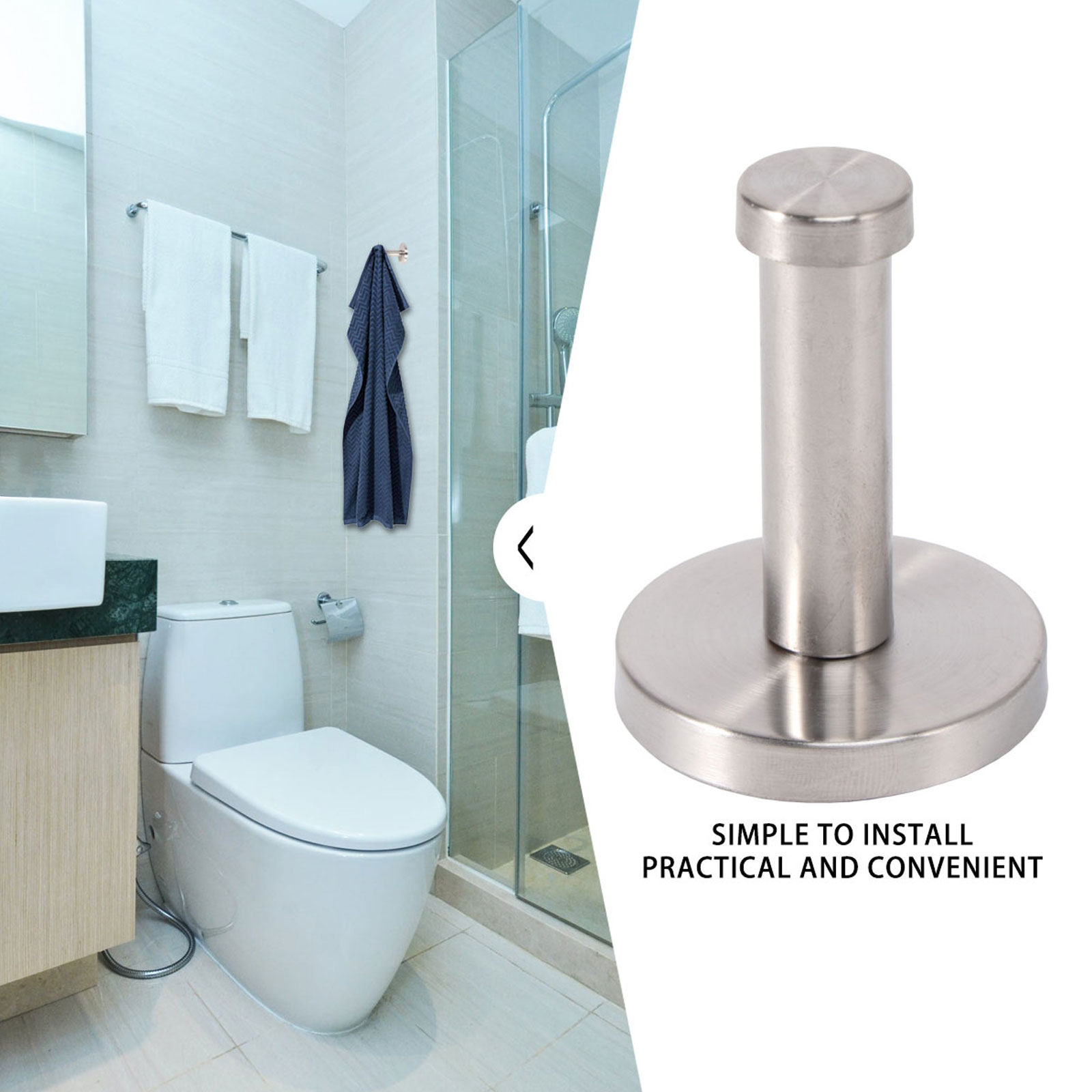 6 Buah Gantungan Logam Stainle - Home Design Bathroom ulasan dan harga