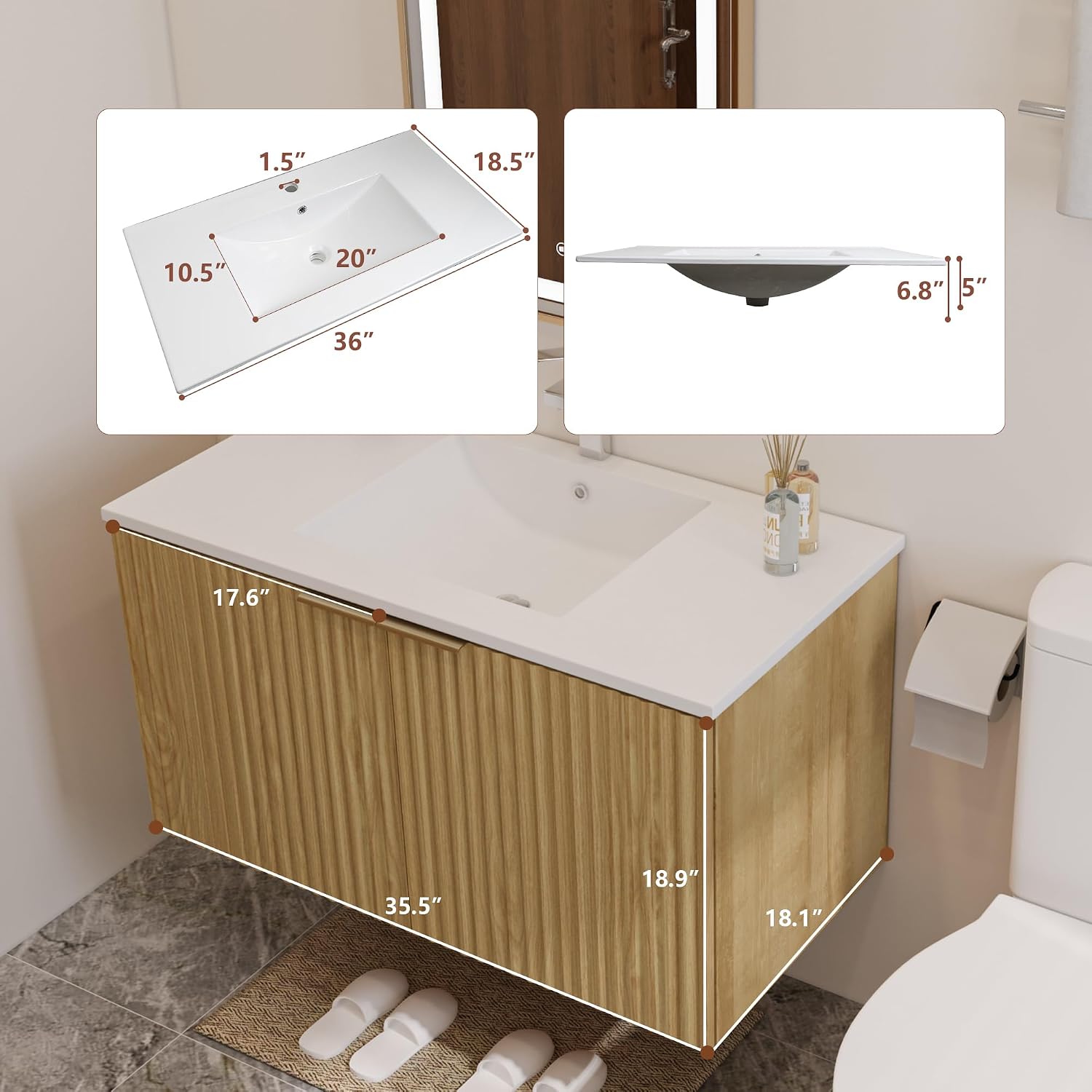 Rak Kabinet Kamar Mandi Modern - Home Bathroom Vanity ulasan dan harga