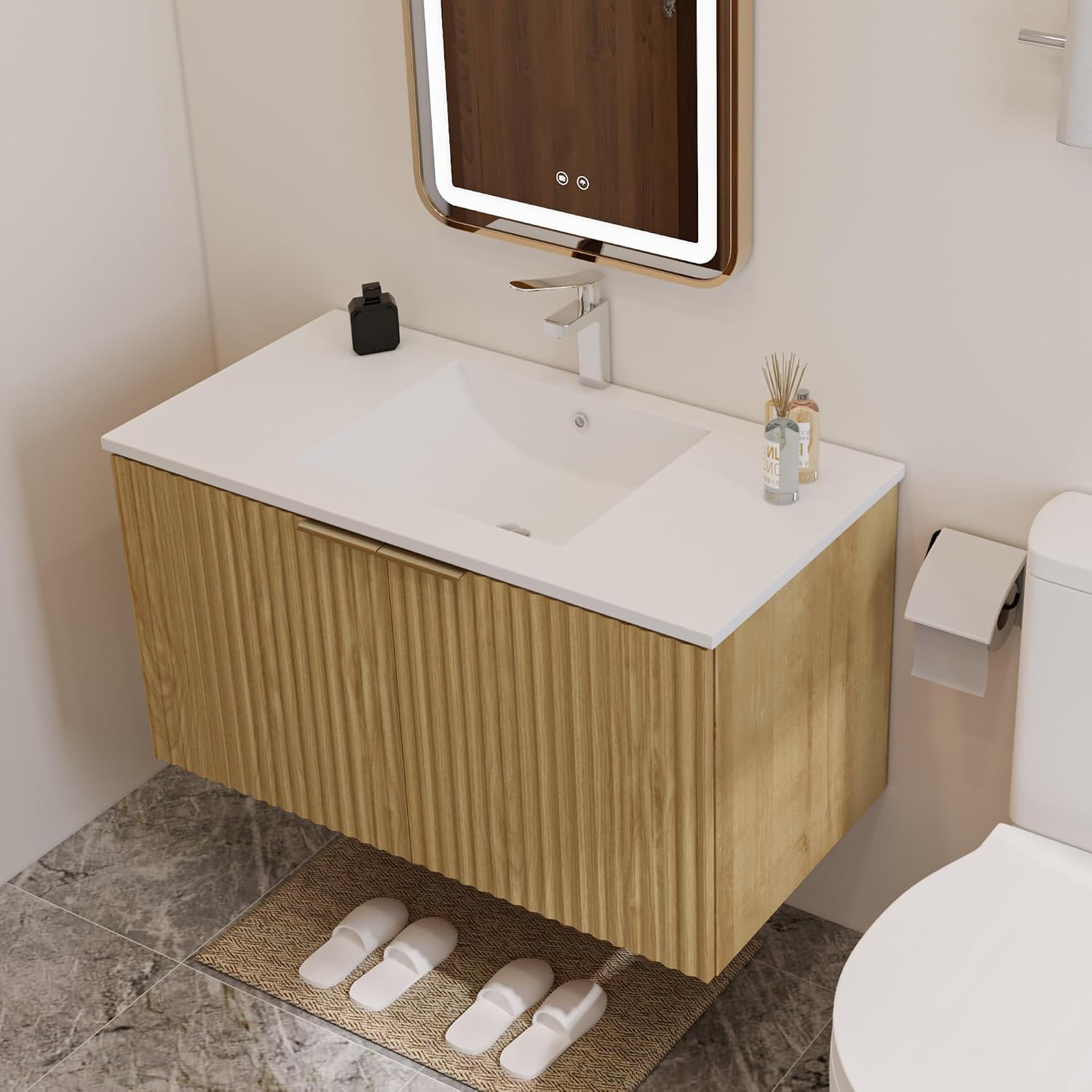 Rak Kabinet Kamar Mandi Modern - Home Bathroom Vanity ulasan dan harga