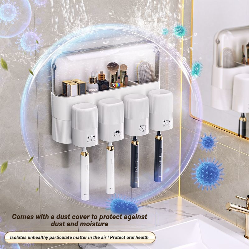 Rak Sikat Gigi Dinding Tanpa B - Toothbrush Holder Set ulasan dan harga