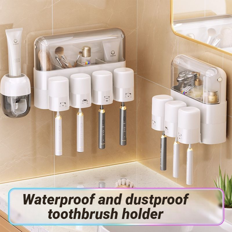 Rak Sikat Gigi Dinding Tanpa B - Toothbrush Holder Set ulasan dan harga