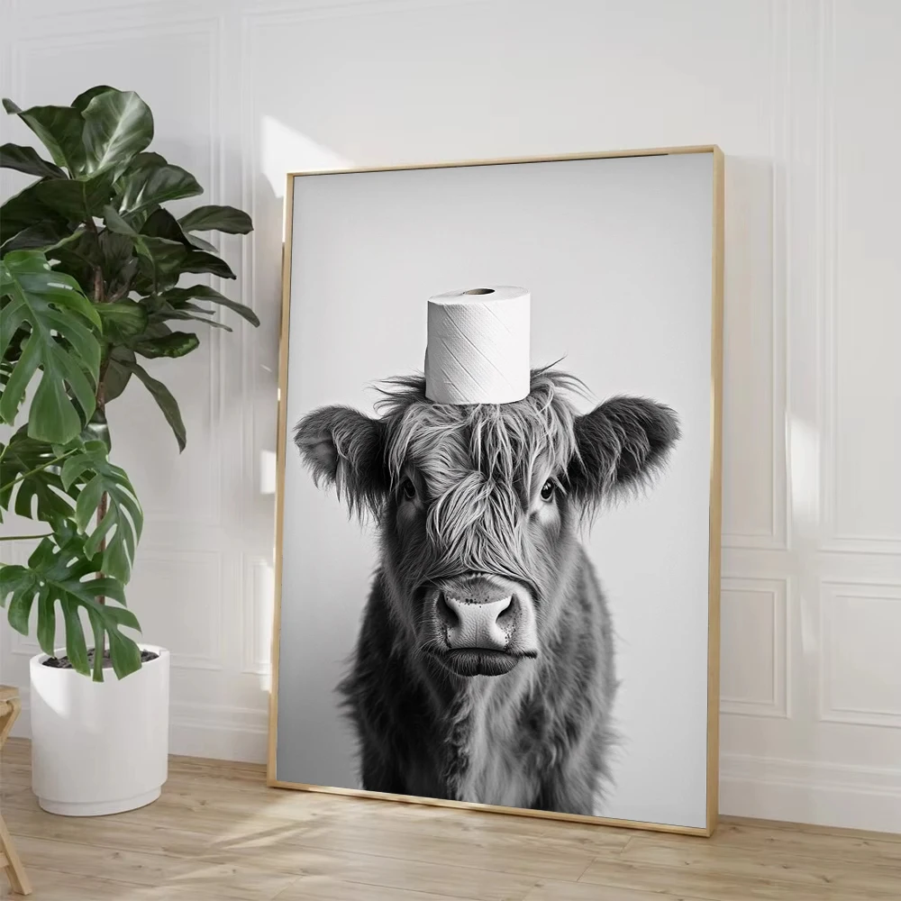 Poster Cetak Kanvas Sapi Datar - Home Design Bathroom ulasan dan harga