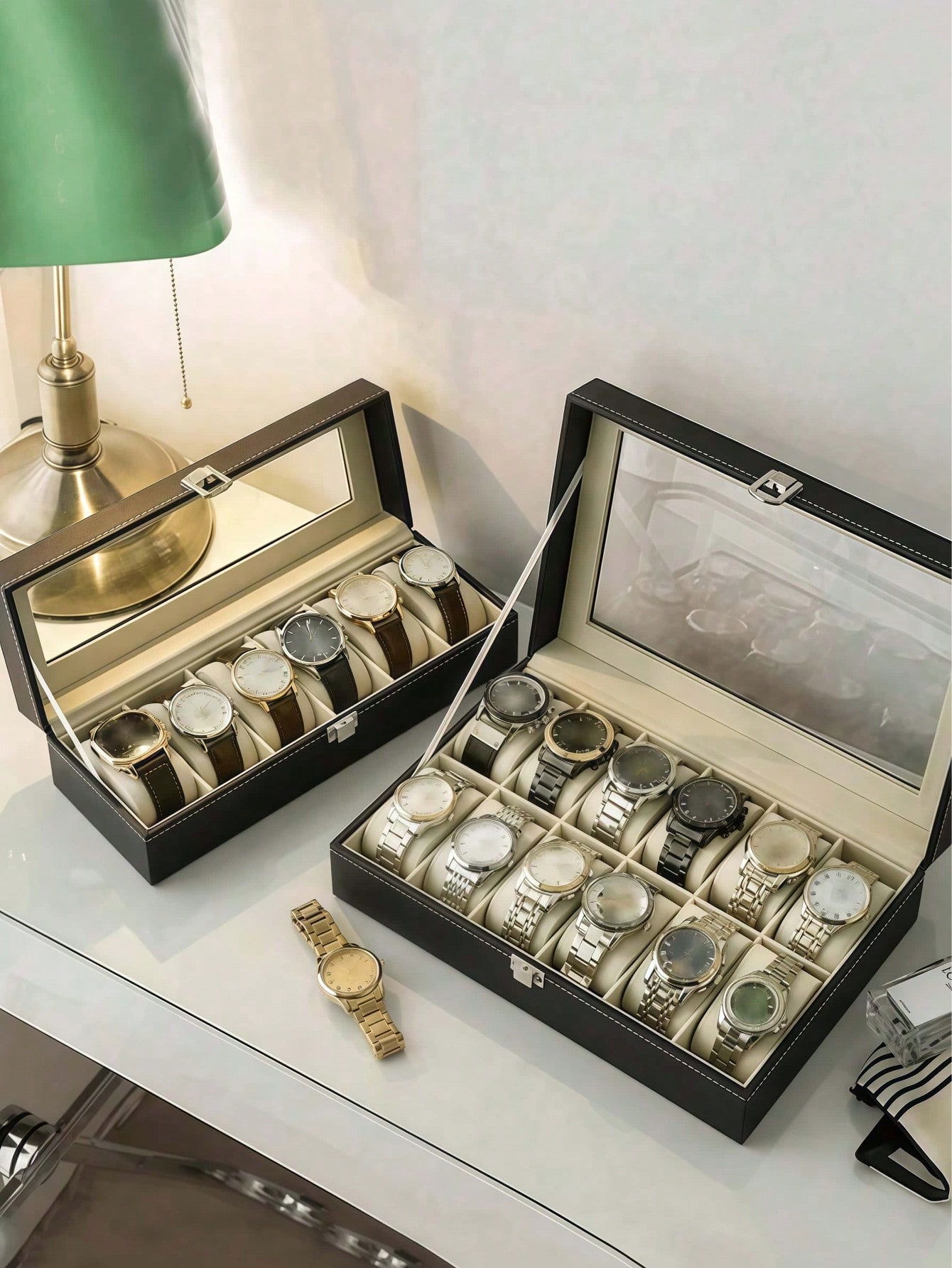 Kotak Jam Tangan Kulit dengan  - Home Bathroom Vanity ulasan dan harga