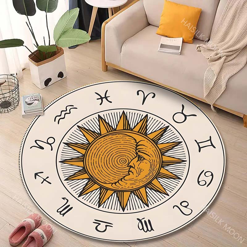 1 Buah Karpet Bulat Motif Gamb - Home Bathroom Images ulasan dan harga