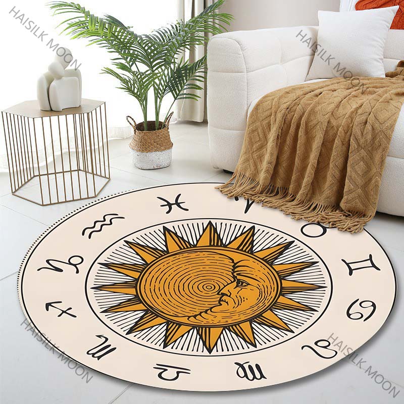 1 Buah Karpet Bulat Motif Gamb - Home Bathroom Images ulasan dan harga