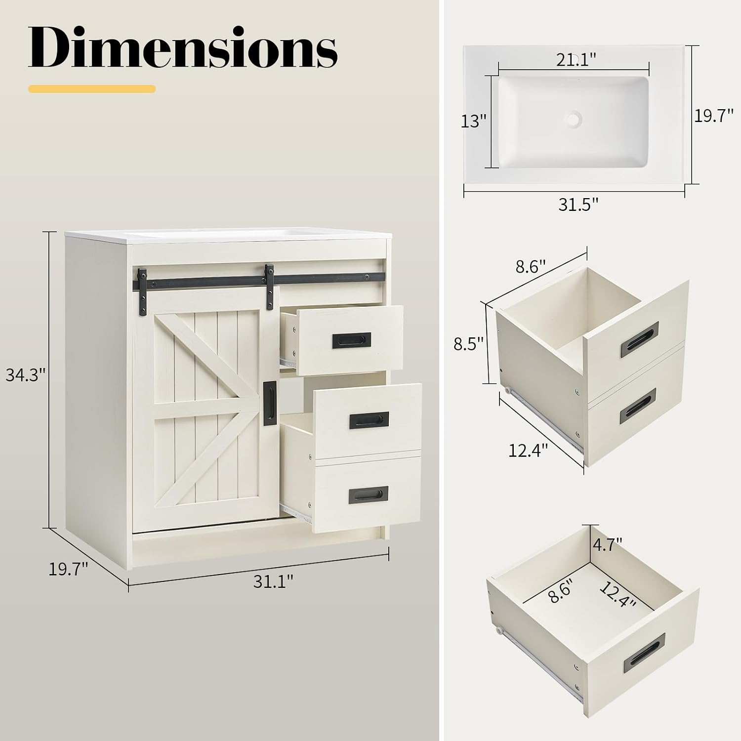 Meja rias kamar mandi bergaya  - Home Bathroom Vanity ulasan dan harga