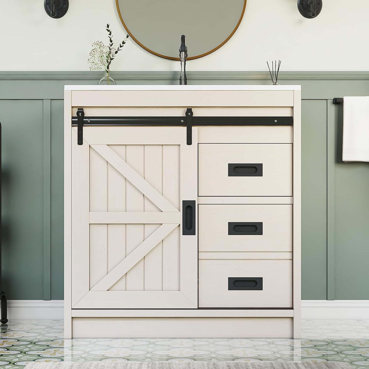 Meja rias kamar mandi bergaya  - Home Bathroom Vanity ulasan dan harga
