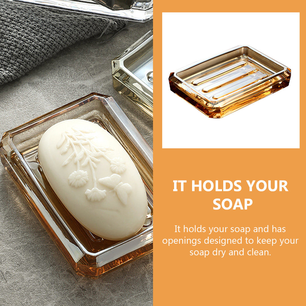 Tempat Sabun Kaca Rumah Tangga - Glass Soap Dish ulasan dan harga