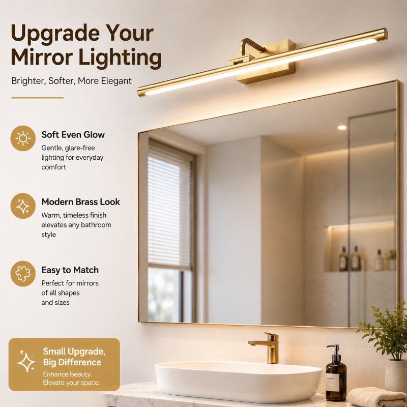 Lampu Cermin LED Vintage 40cm  - Home Bathroom Vanity ulasan dan harga