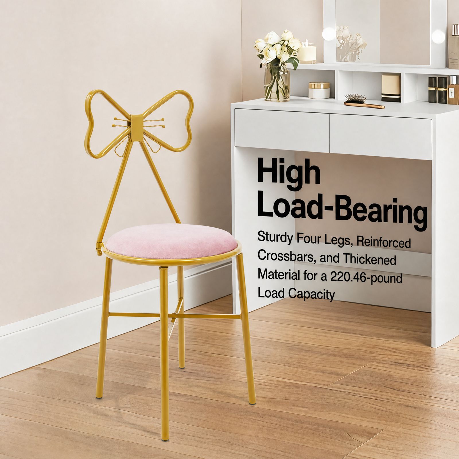 Kursi Rias Sandaran Kupu-kupu  - Home Bathroom Vanity ulasan dan harga